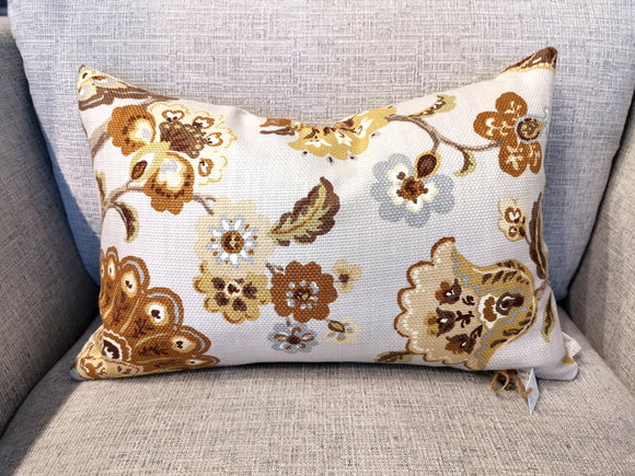 Local and handmade pillow - Warm Floral Lumbar