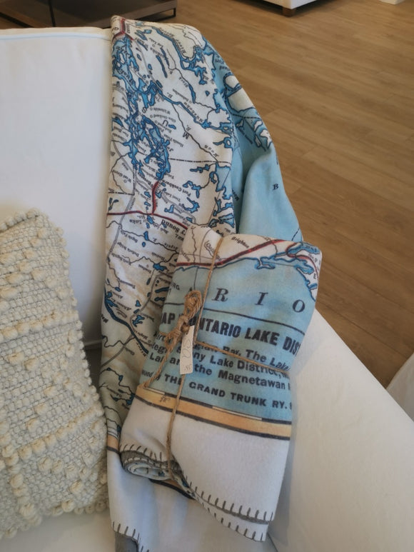 Georgian Bay and Muskoka Lakes Throw Blanket