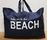 Take me to the BEACH Tote Bag Navy